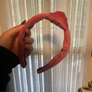 Lele Sadoughi Pink Velvet Headband